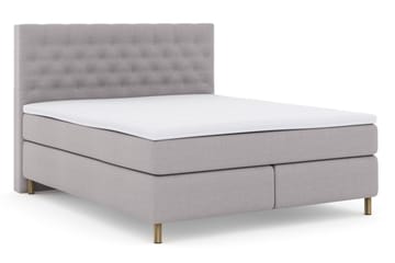 Select No 3 Komplett Sängpaket 210x210 Medium - Ljusgrå/Koppar - Products - Möbler - Säng - Kontinentalsäng