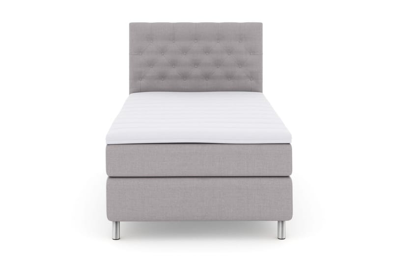 Select No 3 Kontinentalsäng 120x200 Fast, Ljusgrå/Metall