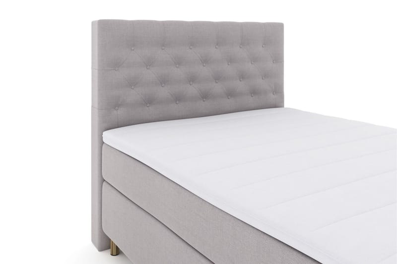 Select No 3 Kontinentalsäng 140x200 Fast/Medium - Ljusgrå/Koppar - Products - Möbler - Säng - Kontinentalsäng