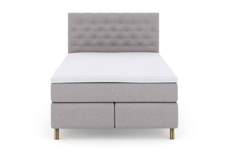 Select No 3 Kontinentalsäng 140x200 Fast/Medium - Ljusgrå/Koppar - Products - Möbler - Säng - Kontinentalsäng