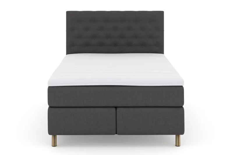 Select No 3 Kontinentalsäng 140x200 Fast/Medium - Mörkgrå/Koppar - Products - Möbler - Säng - Kontinentalsäng