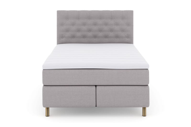 Select No 3 Kontinentalsäng 140x200 Medium - Ljusgrå/Koppar - Products - Möbler - Säng - Kontinentalsäng