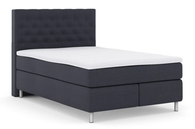 Select No 3 Kontinentalsäng 160x200 Fast/Medium - Blå/Metall - Products - Möbler - Säng - Kontinentalsäng