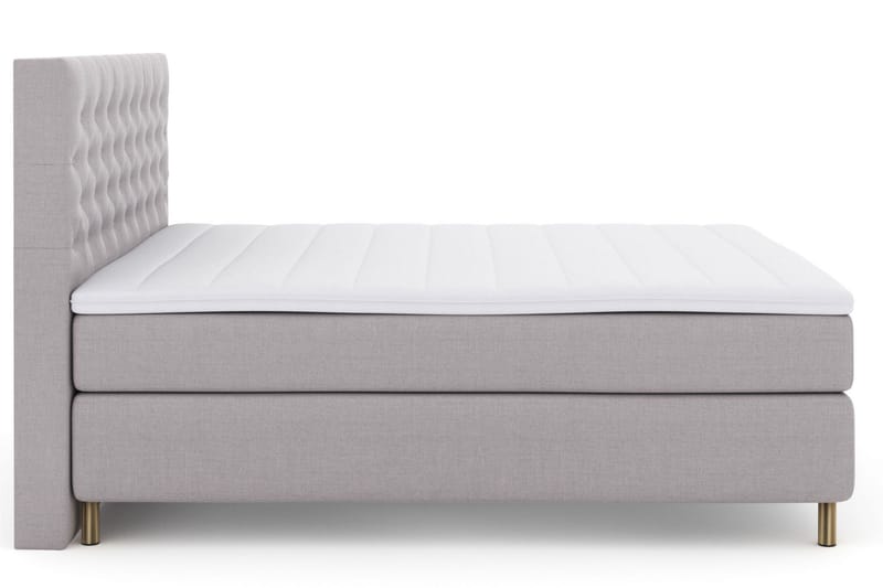 Select No 3 Kontinentalsäng 160x200 Medium - Ljusgrå/Koppar - Products - Möbler - Säng - Kontinentalsäng