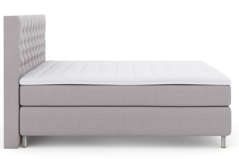 Select No 3 Kontinentalsäng 160x200 Medium - Ljusgrå/Metall - Products - Möbler - Säng - Kontinentalsäng