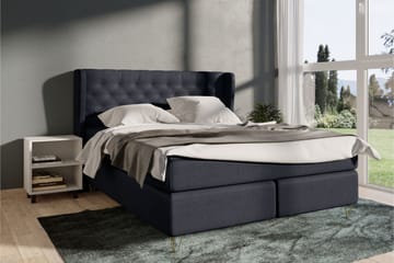 Select No 4 Komplett Sängpaket 120x200 Fast - Blå/Metall V-form - Products - Möbler - Säng - Enkelsäng