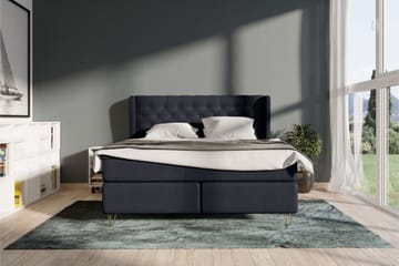 Select No 4 Komplett Sängpaket 120x200 Fast - Blå/Metall V-form - Products - Möbler - Säng - Enkelsäng