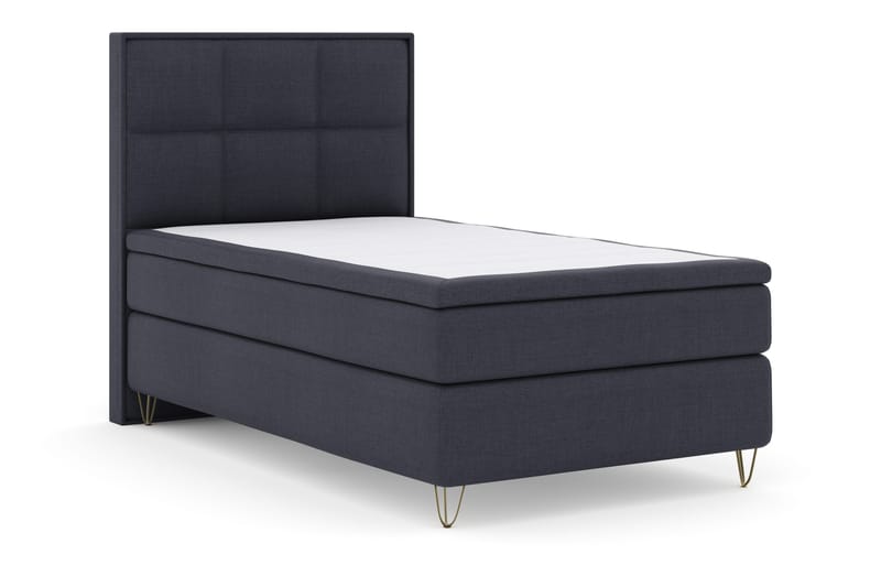 Select No 4 Komplett Sängpaket 120x200 Fast - Blå/Metall V-form - Products - Möbler - Säng - Enkelsäng