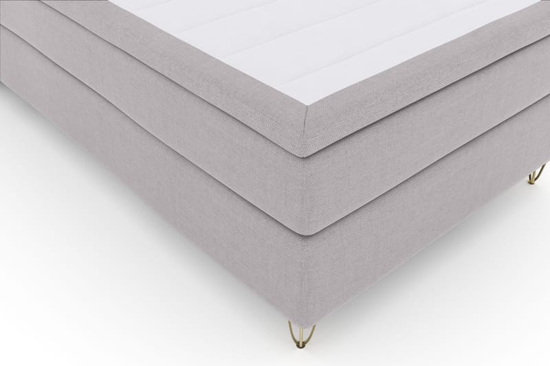 Select No 4 Komplett Sängpaket 120x200 Fast - Ljusgrå/Metall V-form - Products - Möbler - Säng - Enkelsäng
