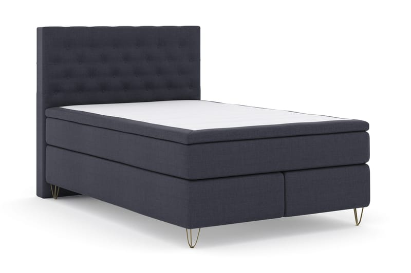 Select No 4 Komplett Sängpaket 140x200 Fast - Blå/Metall V-form - Products - Möbler - Säng - Kontinentalsäng
