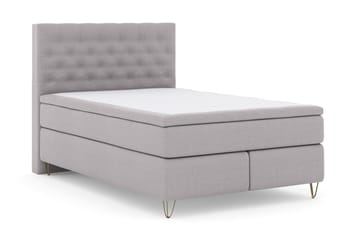 Select No 4 Komplett Sängpaket 140x200 Fast - Ljusgrå/Metall V-form - Products - Möbler - Säng - Kontinentalsäng