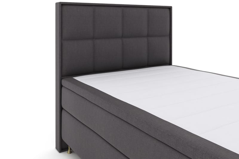 Select No 4 Komplett Sängpaket 140x200 Fast - Mörkgrå/Guld - Products - Möbler - Säng - Kontinentalsäng
