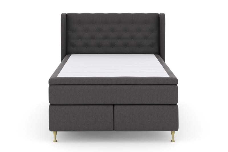 Select No 4 Komplett Sängpaket 140x200 Fast - Mörkgrå/Guld - Products - Möbler - Säng - Kontinentalsäng