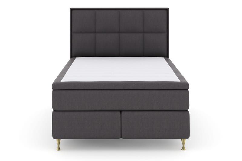 Select No 4 Komplett Sängpaket 140x200 Fast - Mörkgrå/Guld - Products - Möbler - Säng - Kontinentalsäng