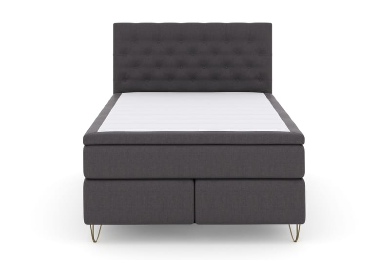 Select No 4 Komplett Sängpaket 140x200 Fast - Mörkgrå/Metall V-form - Products - Möbler - Säng - Kontinentalsäng