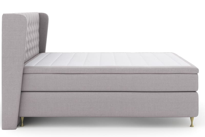Select No 4 Komplett Sängpaket 160x200 Fast - Ljusgrå/Guld - Products - Möbler - Säng - Kontinentalsäng