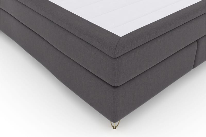 Select No 4 Komplett Sängpaket 160x200 Fast - Mörkgrå/Metall V-form - Products - Möbler - Säng - Kontinentalsäng