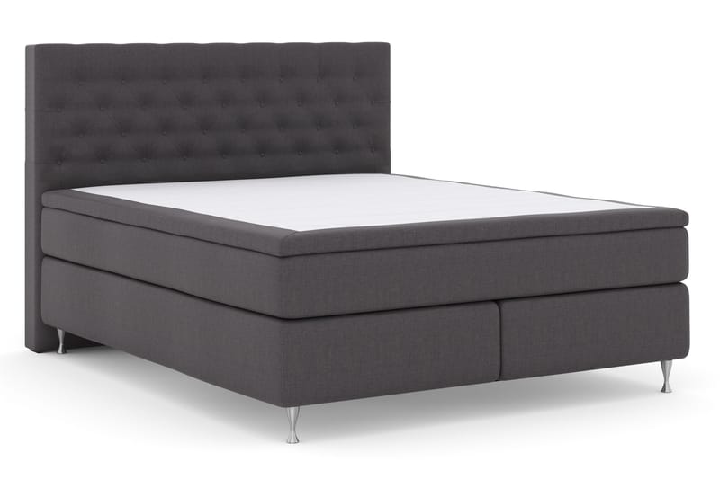 Select No 4 Komplett Sängpaket 180x200 Fast - Mörkgrå/Silver - Products - Möbler - Säng - Kontinentalsäng