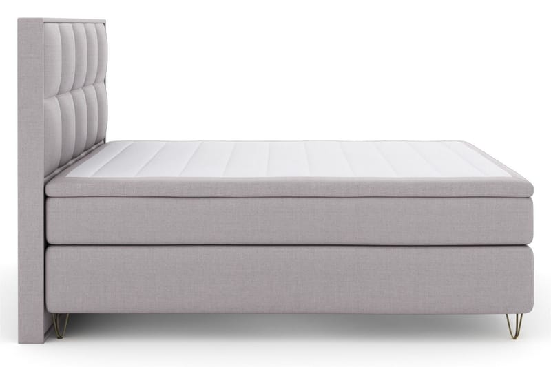 Select No 4 Komplett Sängpaket 180x200 Medium - Ljusgrå/Metall V-form - Products - Möbler - Säng - Kontinentalsäng