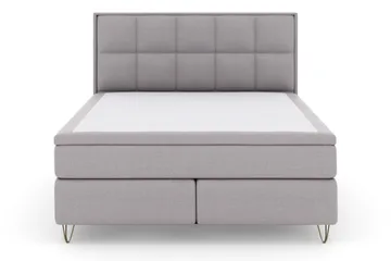 Select No 4 Komplett Sängpaket 180x200 Medium - Ljusgrå/Metall V-form - Products - Möbler - Säng - Kontinentalsäng