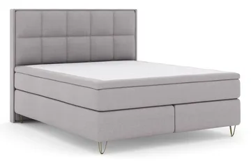 Select No 4 Komplett Sängpaket 180x200 Medium - Ljusgrå/Metall V-form - Products - Möbler - Säng - Kontinentalsäng