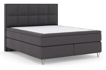 Select No 4 Komplett Sängpaket 180x200 Medium - Mörkgrå/Metall V-form - Products - Möbler - Säng - Kontinentalsäng
