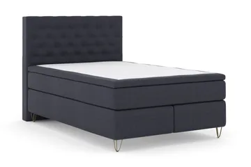 Select No 4 Kontinentalsäng 140x200 Fast - Blå/Metall V-Form - Products - Möbler - Säng - Kontinentalsäng