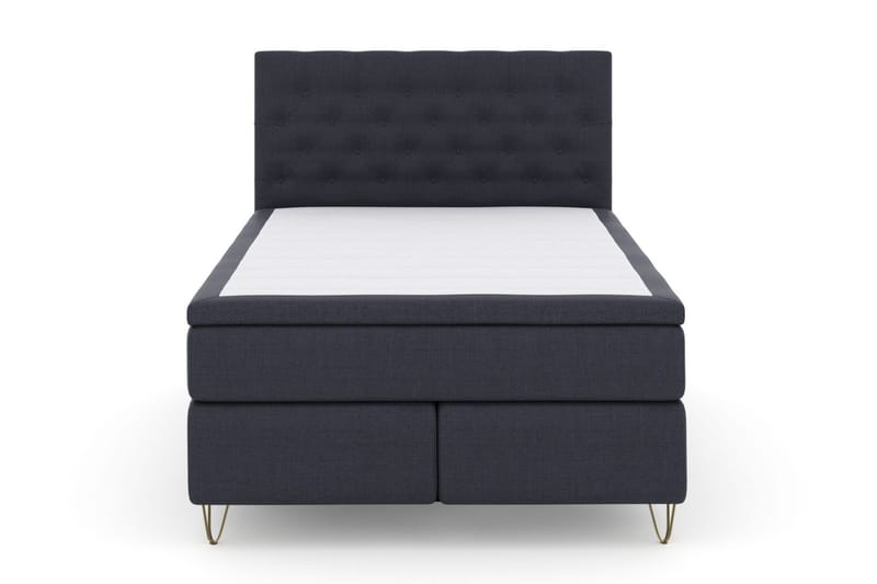 Select No 4 Kontinentalsäng 140x200 Fast - Blå/Metall V-Form - Products - Möbler - Säng - Kontinentalsäng