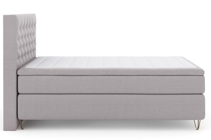 Select No 4 Kontinentalsäng 140x200 Fast - Ljusgrå/Metall V-Form - Products - Möbler - Säng - Kontinentalsäng