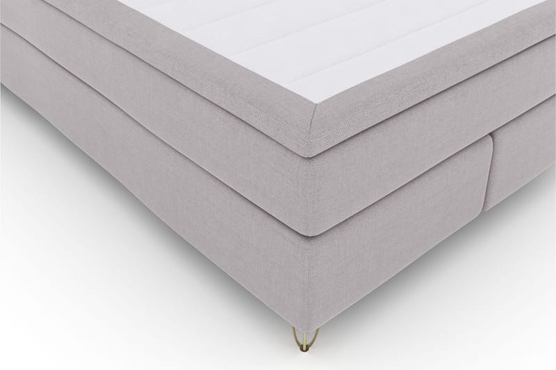 Select No 4 Kontinentalsäng 140x200 Fast - Ljusgrå/Metall V-Form - Products - Möbler - Säng - Kontinentalsäng