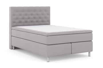 Select No 4 Kontinentalsäng 140x200 Fast - Ljusgrå/Metall - Products - Möbler - Säng - Kontinentalsäng