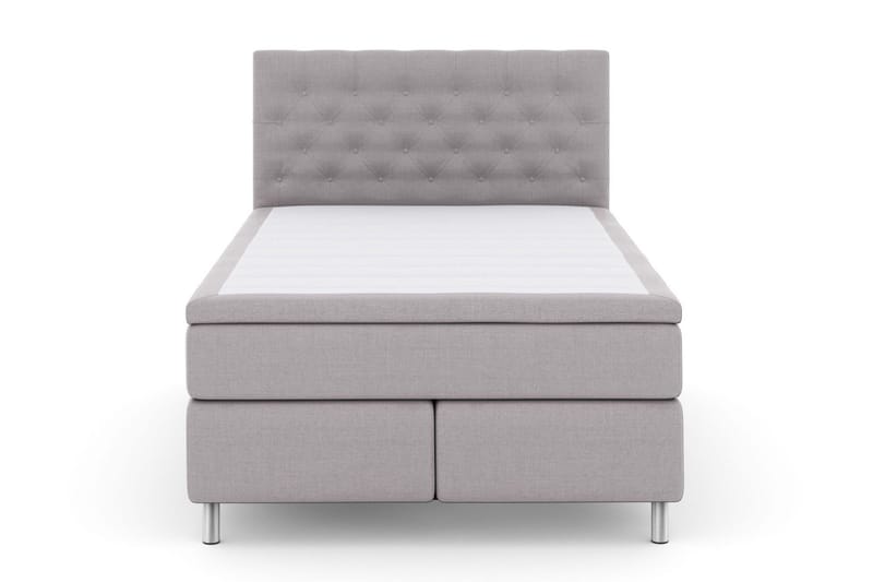 Select No 4 Kontinentalsäng 140x200 Fast - Ljusgrå/Metall - Products - Möbler - Säng - Kontinentalsäng