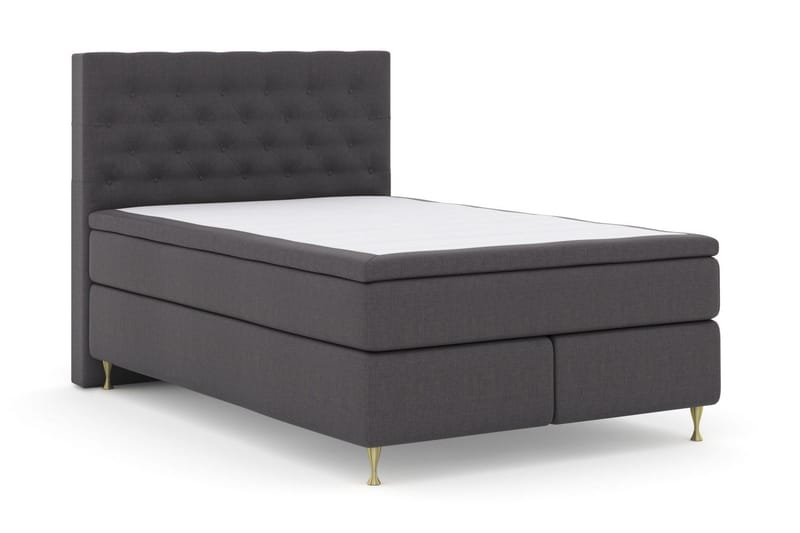 Select No 4 Kontinentalsäng 140x200 Fast - Mörkgrå/Guld - Products - Möbler - Säng - Kontinentalsäng