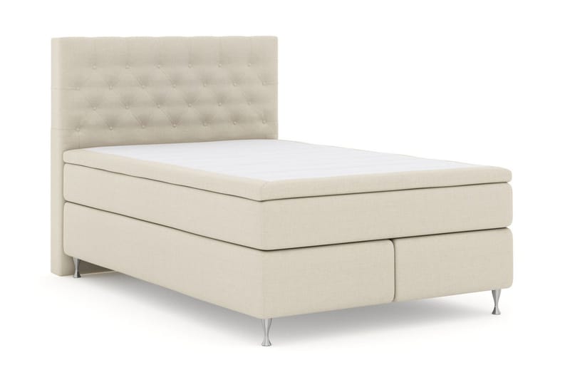 Select No 4 Kontinentalsäng 140x200 Fast/Medium - Beige/Silver - Products - Möbler - Säng - Kontinentalsäng