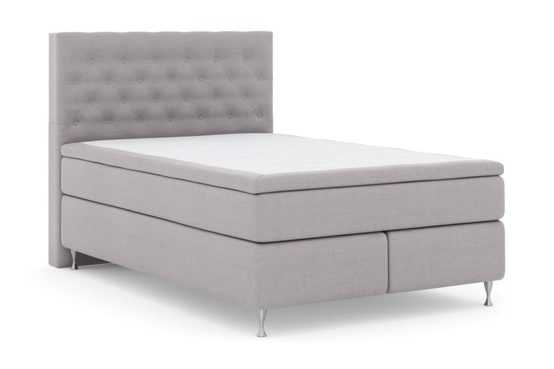 Select No 4 Kontinentalsäng 140x200 Fast/Medium - Ljusgrå/Silver - Products - Möbler - Säng - Kontinentalsäng