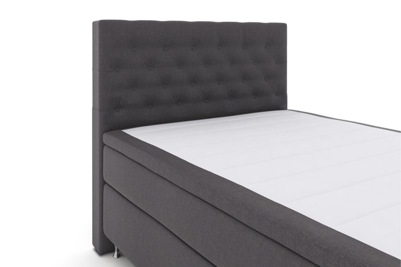 Select No 4 Kontinentalsäng 140x200 Fast/Medium - Mörkgrå/Silver - Products - Möbler - Säng - Kontinentalsäng