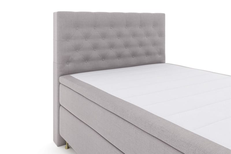 Select No 4 Kontinentalsäng 140x200 Medium - Ljusgrå/Guld - Products - Möbler - Säng - Kontinentalsäng