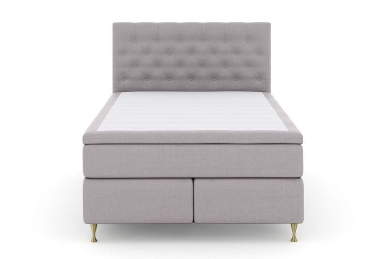 Select No 4 Kontinentalsäng 140x200 Medium - Ljusgrå/Guld - Products - Möbler - Säng - Kontinentalsäng