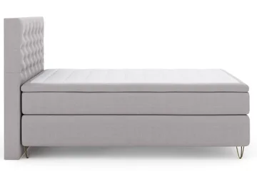 Select No 4 Kontinentalsäng 140x200 Medium - Ljusgrå/Metall V-Form - Products - Möbler - Säng - Kontinentalsäng