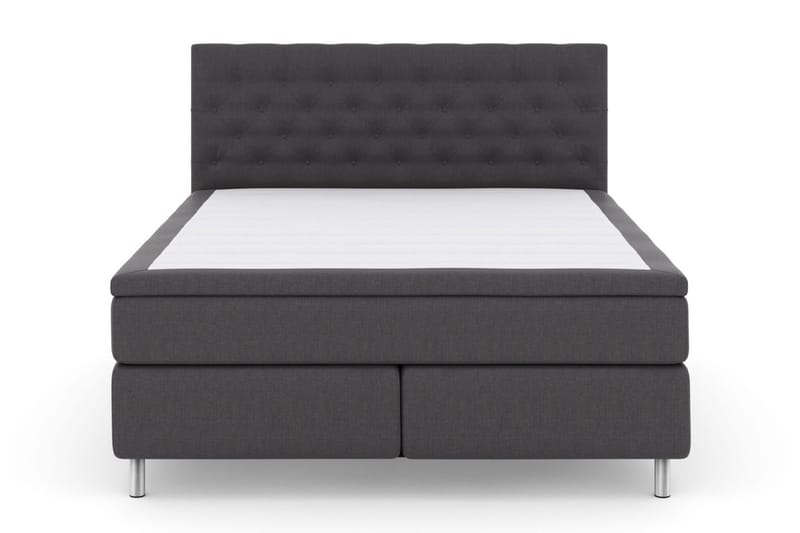 Select No 4 Kontinentalsäng 160x200 Fast, Mörkgrå/Metall