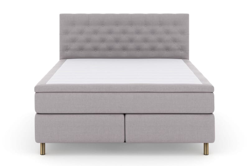 Select No 4 Kontinentalsäng 160x200 Fast/Medium, Ljusgrå/Koppar