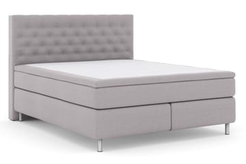 Select No 4 Kontinentalsäng 160x200 Fast/Medium - Ljusgrå/Metall - Products - Möbler - Säng - Kontinentalsäng