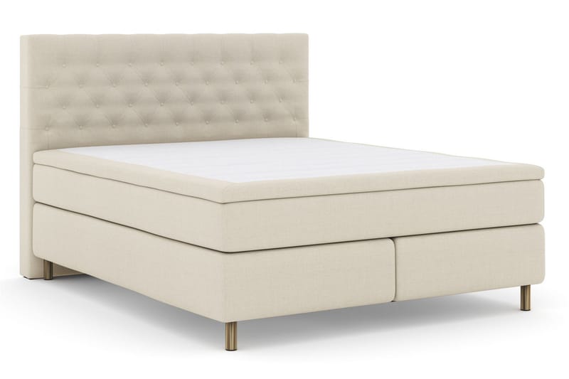 Select No 4 Kontinentalsäng 180x200 Fast/Medium - Beige/Koppar - Products - Möbler - Säng - Kontinentalsäng