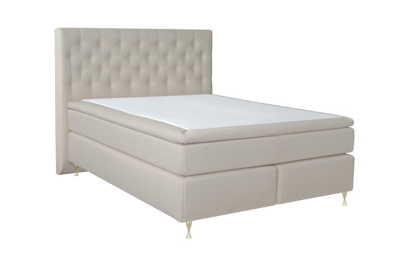 Select No 4 Kontinentalsäng 210x210 Fast - Beige/Guld - Products - Möbler - Säng - Kontinentalsäng