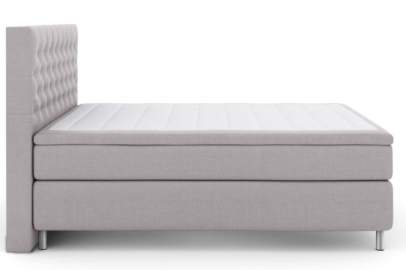 Select No 4 Kontinentalsäng 210x210 Fast/Medium - Ljusgrå/Metall - Products - Möbler - Säng - Kontinentalsäng