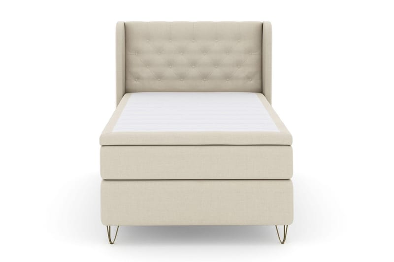 Select No 5 Komplett Sängpaket 120x200 Fast Watergel - Beige/Metall V-form - Products - Möbler - Säng - Enkelsäng