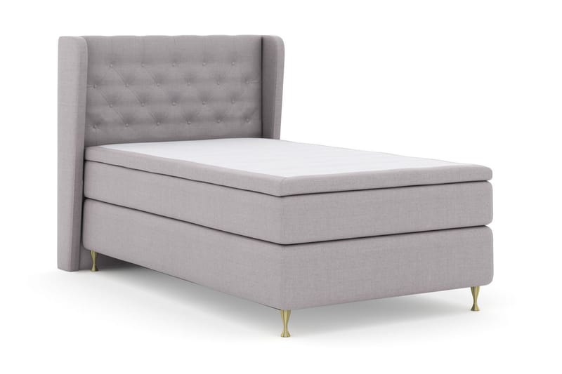 Select No 5 Komplett Sängpaket 120x200 Fast Watergel - Ljusgrå/Guld - Products - Möbler - Säng - Enkelsäng