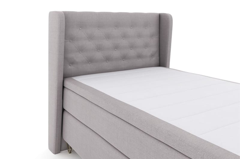 Select No 5 Komplett Sängpaket 120x200 Fast Watergel - Ljusgrå/Metall V-form - Products - Möbler - Säng - Enkelsäng