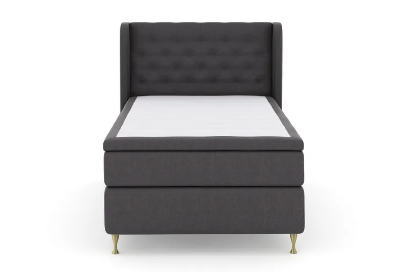 Select No 5 Komplett Sängpaket 120x200 Fast Watergel - Mörkgrå/Guld - Products - Möbler - Säng - Enkelsäng