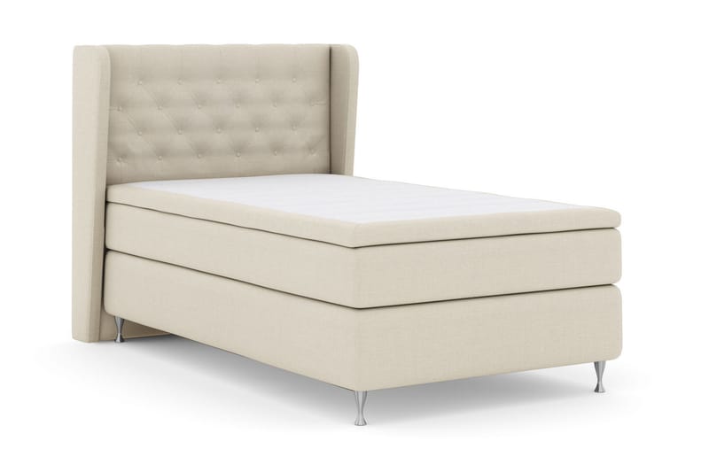 Select No 5 Komplett Sängpaket 120x200 Medium Latex - Beige/Silver - Products - Möbler - Säng - Enkelsäng